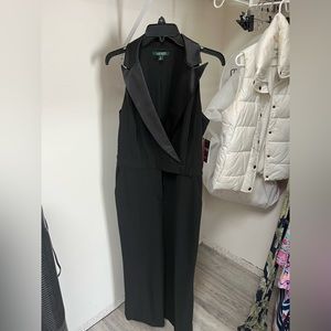 Ralph Lauren Sleeveless “Tux” Jumpsuit